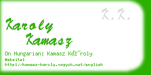 karoly kamasz business card